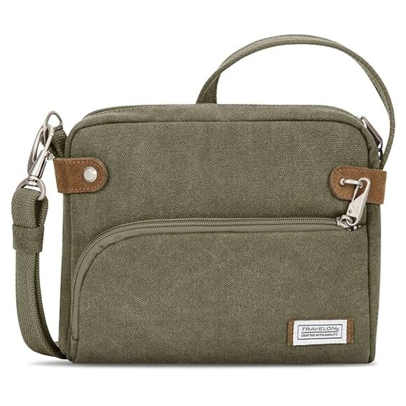 Travelon Anti-Theft Heritage Crossbody Bag, Sage Green - Picture 1 of 14